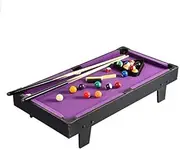 Table top Pool Table for Kids Billiards Table with Game Balls, Cues, Chalk, Brush and Triangle 36"