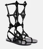 [Isabel Marant] Isabel Marant Boham cutout suede gladiator sandals UK 8 black