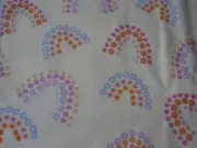 Flower Bow Yellow Flannelette Cotton Fitted Cot Sheet Handmade