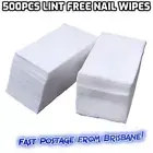 500pcs Lint Free Cotton Pads Nail Wipes Polish Remover Cleaner Manicure Paper