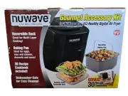 New Nuwave Brio 6 Qt Air Fryer Gourmet Accessory Kit Reversible Rack Baking Pan