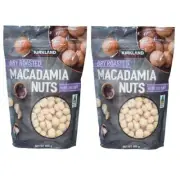 2x Kirkland Signature Dry Roasted Macadamia Nuts with Sea Salt 680g