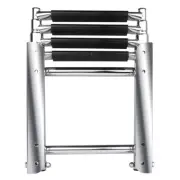 Stainless Marine 4 Steps Telescoping Ladder Slide Under Platform Mount Ladder