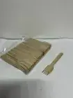 Wooden party takeaway disposable cutlery fork, knife, spoon, or teaspoon