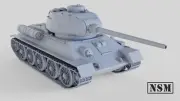 NSM T34/85, 1/56th Scale, 28mm For Bolt Action