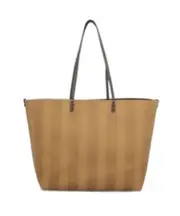 Fendi Roll Large Pequin Jacquard Tote Bag One size beige