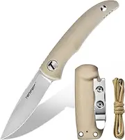 TONIFE Nova 6.8cm Mini Neck Knife Fixed Blade Full Cut Out with Kydex Sheath and Adjustable Paracord Lanyard for Camping Outdoor Survival Tool