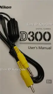 GENUINE Nikon D300 D700 A/V Audio Video Interface TV Transfer Cord FERRITE