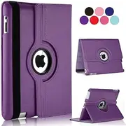 Vultic [Rotating] Case for iPad Pro 12.9 inch [1st/2nd Gen 2015/2017], 360 Degree Stand [Auto Sleep/Wake] Folio Leather Smart Cover (Purple)