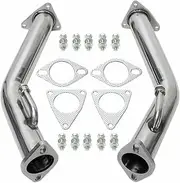daili store 201 Stainless Steel Exhaust Header For 09-18 Compatible With Nissan 370z 08-13 Compatible With Infiniti G37