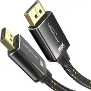 KabelDirekt – DisplayPort 2.1/DP 2.1 Cable – 5m – Break-Resistant Metal Connectors + Braiding, DP80 with 80 Gbit/s for Gaming PCs/Graphics Cards, FreeSync/G-Sync, up to 16K@60Hz, 8K@120Hz, 4K@240Hz