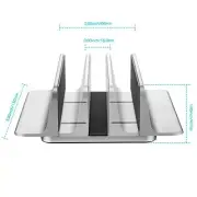 Aluminum Vertical Laptop Stand Adjustable Desktop Holder For MacBook Notebooks