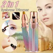 2in1 USB Rechargeable Electric Eyebrow Trimmer Face Razor Facial Epilator Shaver