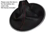 RED STITCH MANUAL LEATHER GEAR BOOT FITS SUBARU IMPREZA WRX STI 2015+