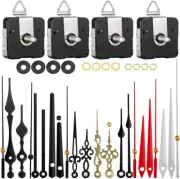 4 Pieces Clock Mechanism Replacement Kit with 8 Pack Clock Hands, Silent Sweep C