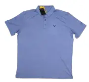 Callaway Men's Pro Spin Fine Line Stripe Short Sleeve Golf Polo XL Marina Blue
