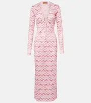 [Missoni] Missoni Lamé midi dress UK 8 pink