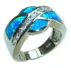 Blue Beauty incredible Doublet Opal .925 Sterling Silver handcrafted Ring size