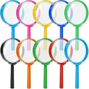 SenseYo 10 PCS Magnifying Glass 5X Mini for Kids Reading - Magnifier for Seniors