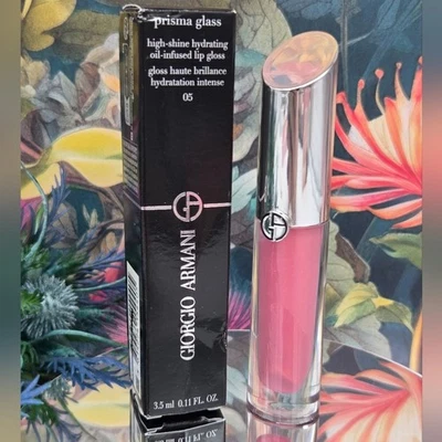 Giorgio Armani Prisma Glass High Shine Lip Gloss - 05 Berry Beam NEW