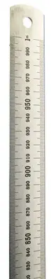 1 Meter Stainless Steel Ruler with Stamped Centimeter and Millimeter Graduations