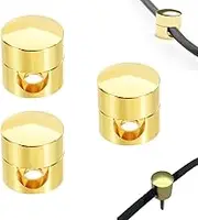 3 Pcs Gun Metal Cord Holder,Cable Anchors for Desk, Premium Aluminum Wire Organizer, Adhesive Screw 2-in-1 Cord Clips, Charger Cable Management Clip for Home & Office, Stylish, Sturdy, Practical Tool