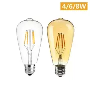1/4/6pcs Retro E26 Dimmable Bulb LED Light ST64 Edison Filament Lamp 4W 6W 8W