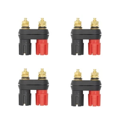 4-Pack Dual 4mm Banana Plug Jack Socket Binding Post for Speaker Amplifier...