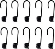 10 Pack of Plastic Coated Spiral Steel Wire Bungee End Cord Hooks for 3/16 Inch Marine Kayak Deck Boat Shock Cord and Elastic Rope Luggage Tie Down Strap DIY (Size 1/4 Inch)