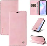 Compatible for Samsung Galaxy S10E Phone Cover Magnetic Wallet Shockproof Full Body Protective Cover Anti-Scratch Stand Case for Women Men+2X Screen Protector-Pink