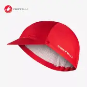 Castelli ROSSO CORSA 2 Cycling Cap : RICH RED - One Size