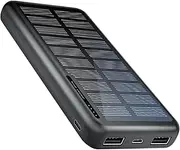 Portable Phone Charger, Laptop Solar Charger, 5.59x2.72x0.67 inches Slim Lightweight Energy 10000mAh Bank, USB Output for Backpacking, Festival Flight, Hiking, Beach, Adventures