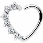 Body Candy Women's 16 Gauge Clear Heart Right Closure Daith Cartilage Tragus ...