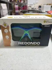 U.S. Divers Redondo Snorkel Mask Adult Size Blue and Green Anti Fog Adjustable
