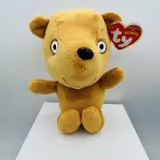 Ty Beanie Baby PEPPA'S TEDDY UK Exclusive Peppa Pig Theme Park NEW Plush Toy