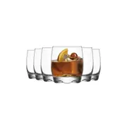 6pc Art Craft Ava 290ml Glass Tumbler Drinkware Liquor Whisky Cup Set Clear