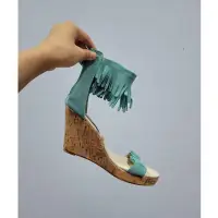 在飛比找蝦皮購物優惠-台灣絕版女鞋la mania de yvonne 真皮楔型鞋