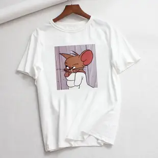 Cat Tom Mouse Jerry New Ulzzang Loose Casual Women T shirt