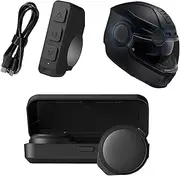 LED Display Wireless Motorcycle Riding Headset, Noise Cancelling Headphone, 4.72 x 1.97 x 1.18 inches, Portable Headset with Charging Case for Travel, Hands- Communication Color Black
