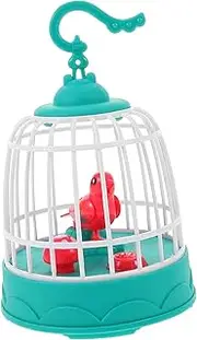 Kisangel Singing Chirping Birds Voice Activated Realistic Bird Cage Decor for Home Office Pet Alive Adults for Birthday Party Favors