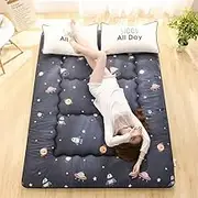 Japanese Floor futon Mattress, Soft and Breathable, Portable roll-up Mattress, Foldable, Full Size, Suitable for Home use, Dormitory, Camping.(03,150 * 200CM)