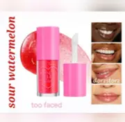 TOO FACED Kissing Jelly Gloss Juicy Lip Oil *SOUR WATERMELON*/.15 oz /New in box
