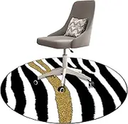 Office Gaming Chair Mat Medium Pile Carpet and Wood Floor Protection Desk Chair Mat for Gaming and Office 140cm Diameter