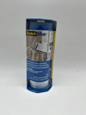 3M ScotchBlue 4 ft. x 90 ft. Clear Pre-Taped Painter's Plastic Sheeting