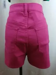 NWT Old Navy High-Rise Pink Denim Shorts (16)