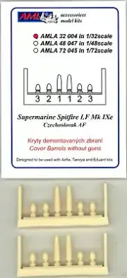 AML Models 1/32 SPITFIRE LF Mk.IXE BARREL COVERS without Guns Resin Set