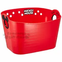 在飛比找樂天市場購物網優惠-小禮堂 迪士尼 米奇 日製方形軟式收納籃《紅》10L.洗衣籃