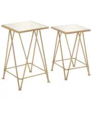 Peyton Lane Set of 2 Mirrored Accent Tables