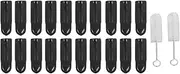Home Brewing Kits, 2 Beer Tap Brushes + 20 Beer Tap Covers Machine Accessories Set Soda Parts