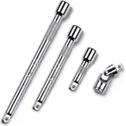 4 Piece 1/4 Inch Drive Extension Bar Set 1/4 Inch Drive Socket Extension Set ...